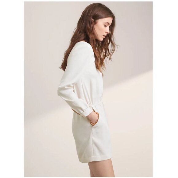 Aritzia White Long Sleeve Romper - Picture 3 of 12